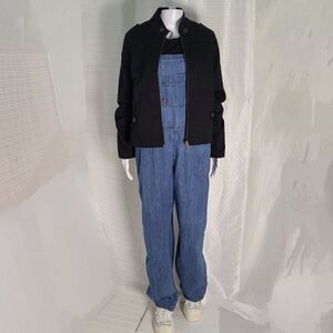 Dickies Relaxed Fit Bib Overalls Denim Carpenter Women’s Tag Size L